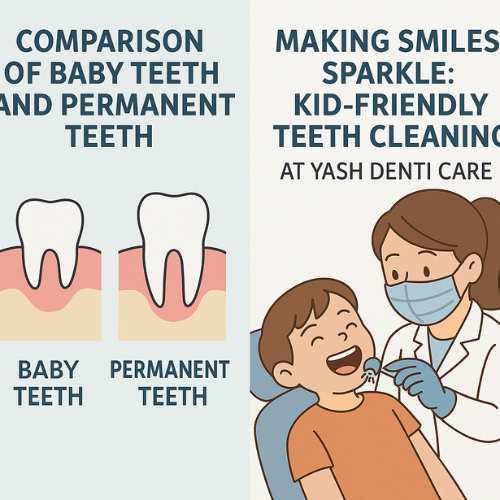 Comparison of baby teeth and permanent teeth with differences in size, structure, and eruption timeline